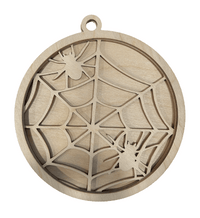 Spider 3D Laser Cut Ornament – Baltic Birch Wood Craft Supplies | DIY Wood Ornament Kit HA12 - The Wood Shape Store