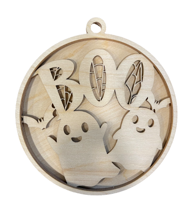 3D Ornament Ghost 3 Pieces Laser Cut Out Unfinished ORN320 3D Ornament Ghost 3 Pieces Laser Cut Out Unfinished ORN320