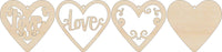 Heart 3D Laser Cut Ornament – Baltic Birch Wood Craft Supplies | DIY Wood Ornament Kit VL100 - The Wood Shape Store
