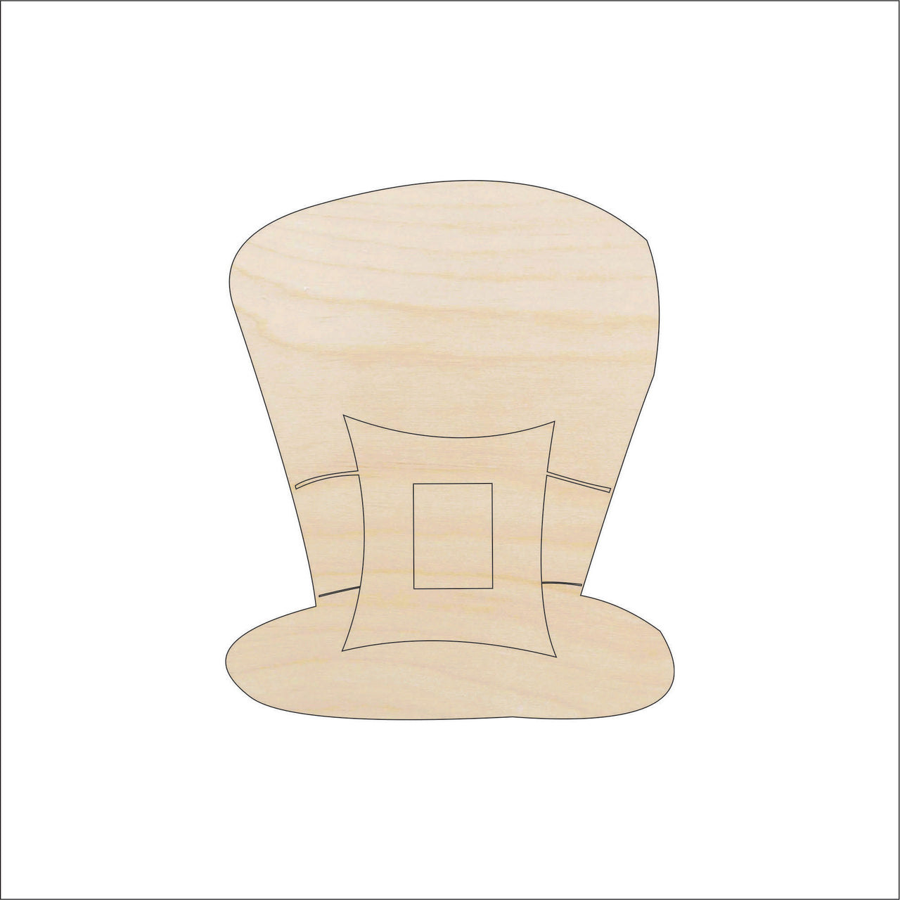 Hat Wood Craft Shape - Laser Cut Baltic Birch Unfinished DIY Art Supplies PAT1 - The Wood Shape Store
