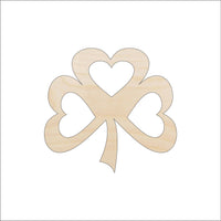 Clover Wood Craft Shape - Laser Cut Baltic Birch Unfinished DIY Art Supplies PAT2 - The Wood Shape Store