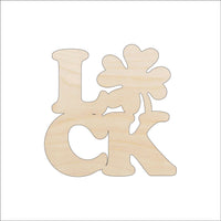 Lucky Wood Craft Shape - Laser Cut Baltic Birch Unfinished DIY Wood Art Supplies PAT5 - The Wood Shape Store