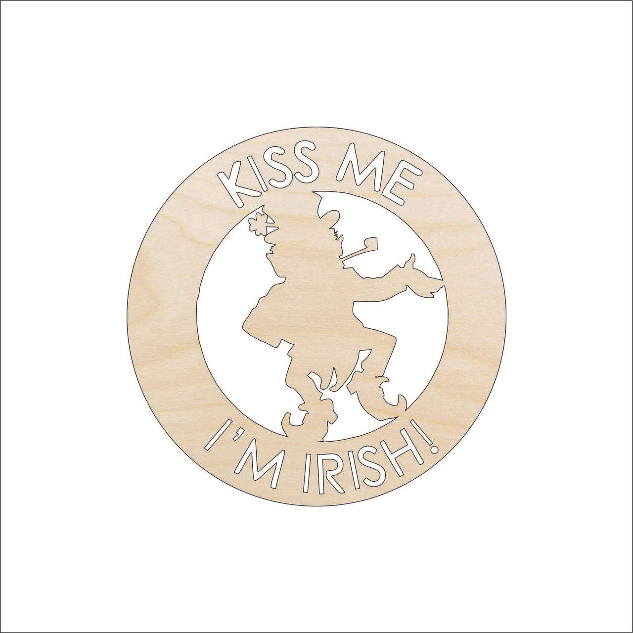 St. Patrick's Day Wood Craft Shape - Laser Cut Baltic Birch Unfinished DIY Art Supplies PAT9 - The Wood Shape Store