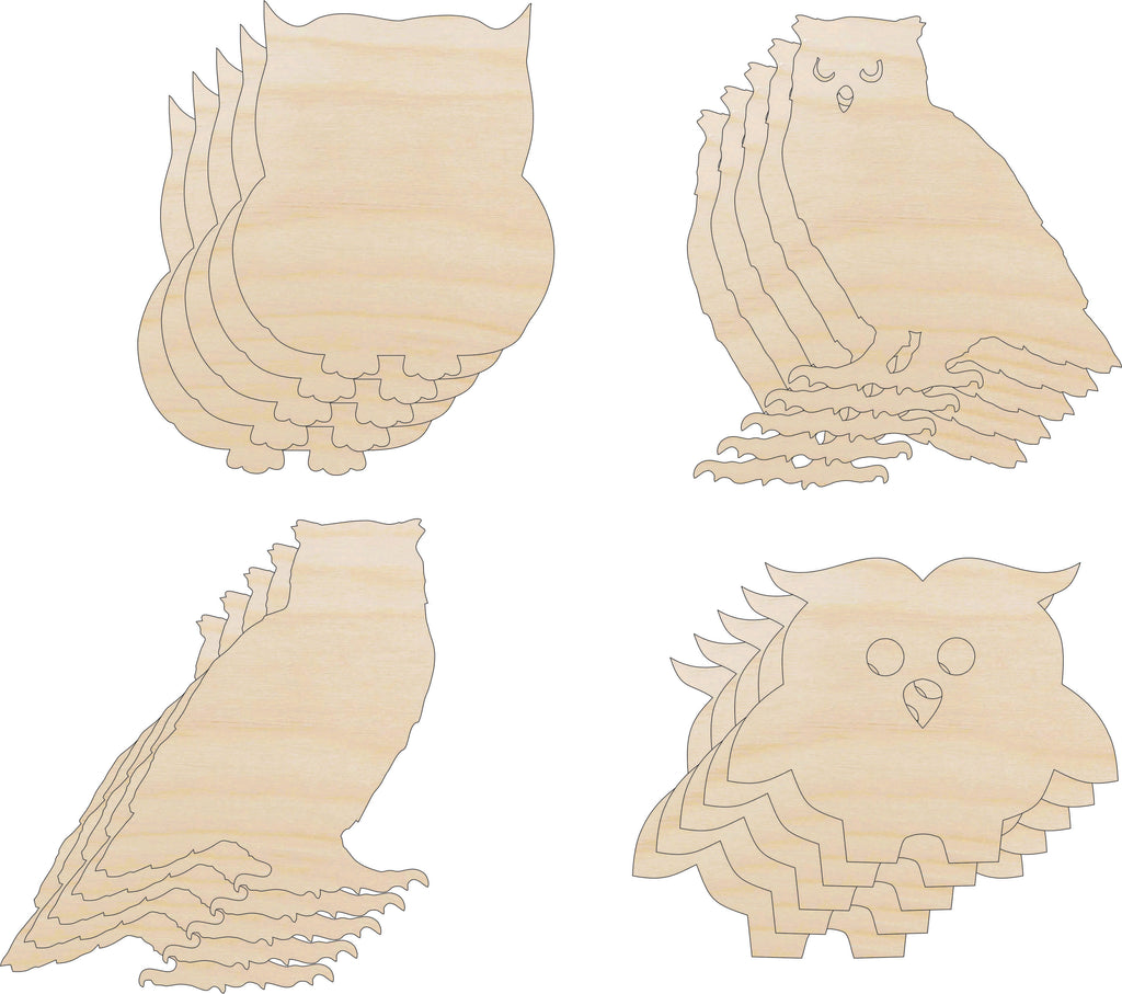 Pack Bird Shapes - Laser Cut Out Unfinished Wood Craft Shapes PK13
