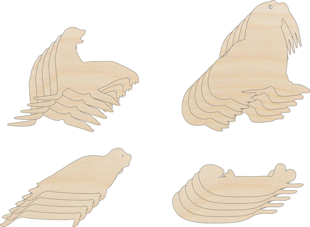 Pack Animal Shapes - Laser Cut Out Unfinished Wood Craft Shapes PK17