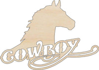 Cowboy Wood Craft Shape - Laser Cut Baltic Birch Unfinished DIY Wood Art Supplies PPL156 - The Wood Shape Store