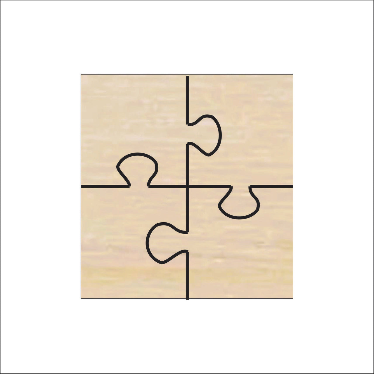 Puzzle Wood Craft Shape - Laser Cut Baltic Birch Unfinished DIY Wood Art Supplies PZL3 - The Wood Shape Store