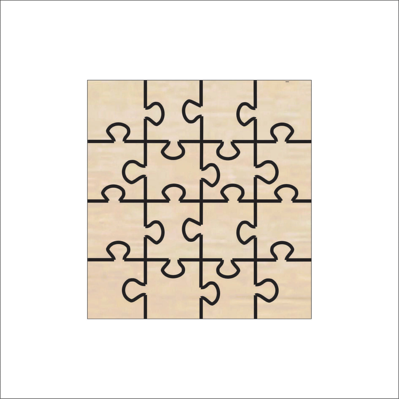 Puzzle Wood Craft Shape - Laser Cut Baltic Birch Unfinished DIY Wood Art Supplies PZL4 - The Wood Shape Store
