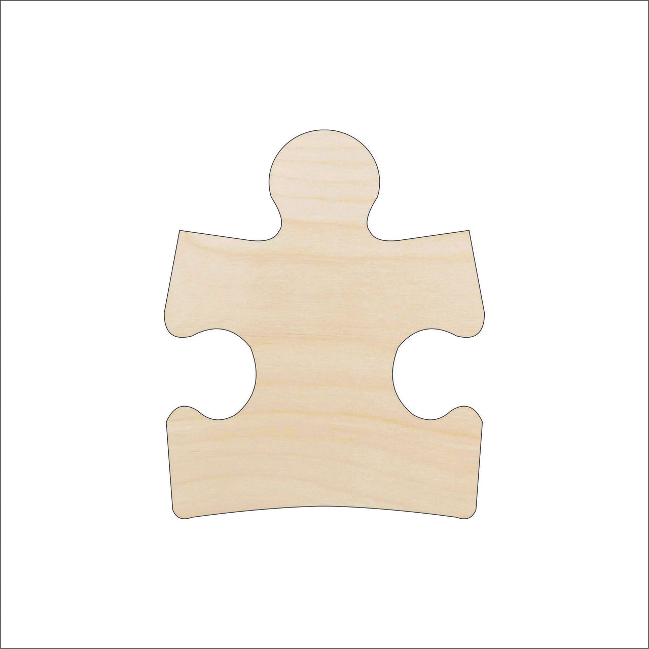 Puzzle Piece Wood Craft Shape - Laser Cut Baltic Birch Unfinished DIY Wood Art Supplies PZL6 - The Wood Shape Store