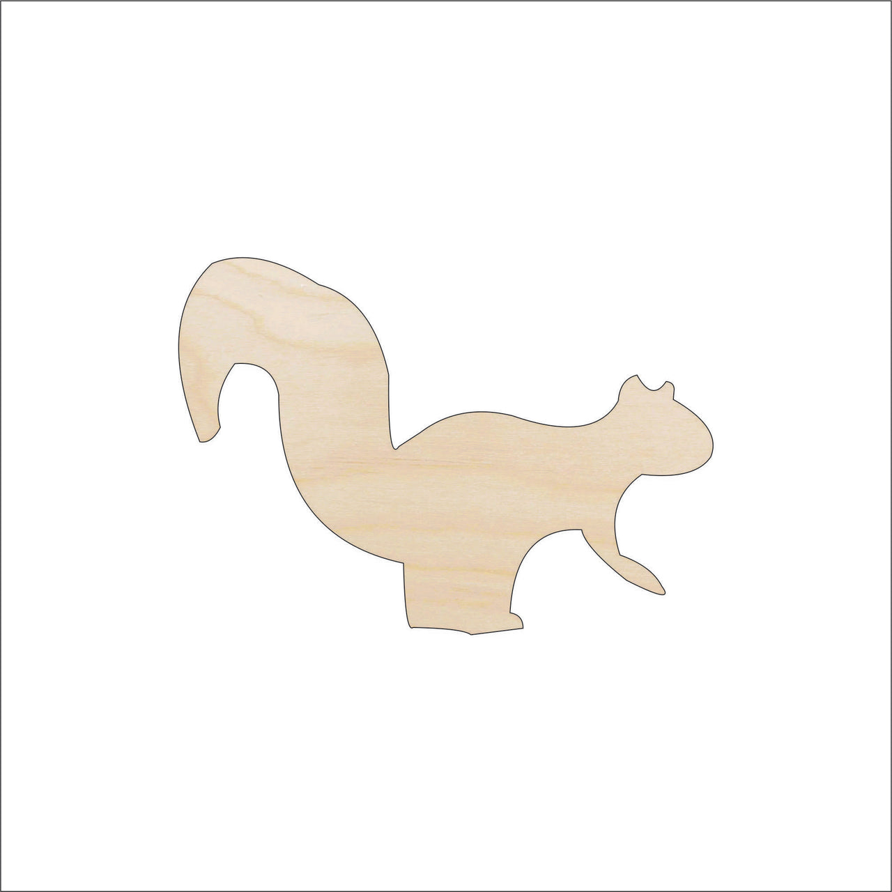 Squirrel Wood Craft Shape - Laser Cut Baltic Birch Unfinished DIY Wood Art Supplies RDT11 - The Wood Shape Store