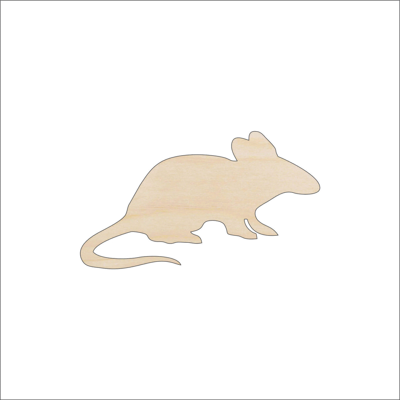 Mouse Rat Wood Craft Shape - Laser Cut Baltic Birch Unfinished DIY Wood Art Supplies RDT16 - The Wood Shape Store