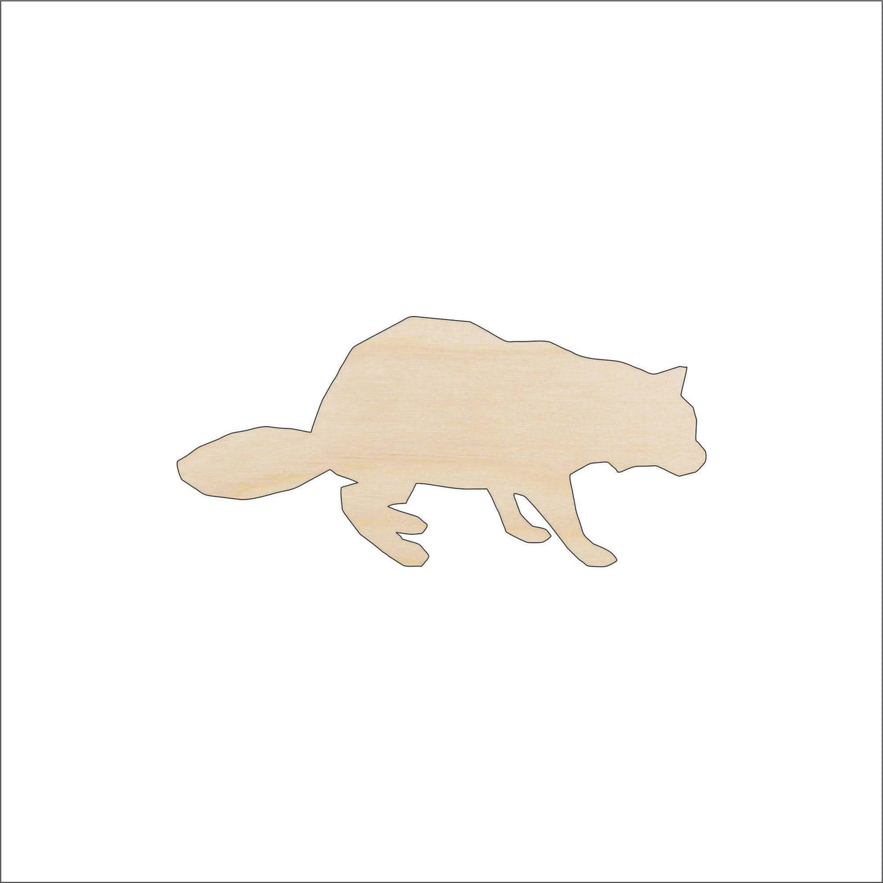 Raccoon Wood Craft Shape - Laser Cut Baltic Birch Unfinished DIY Wood Art Supplies RDT18 - The Wood Shape Store