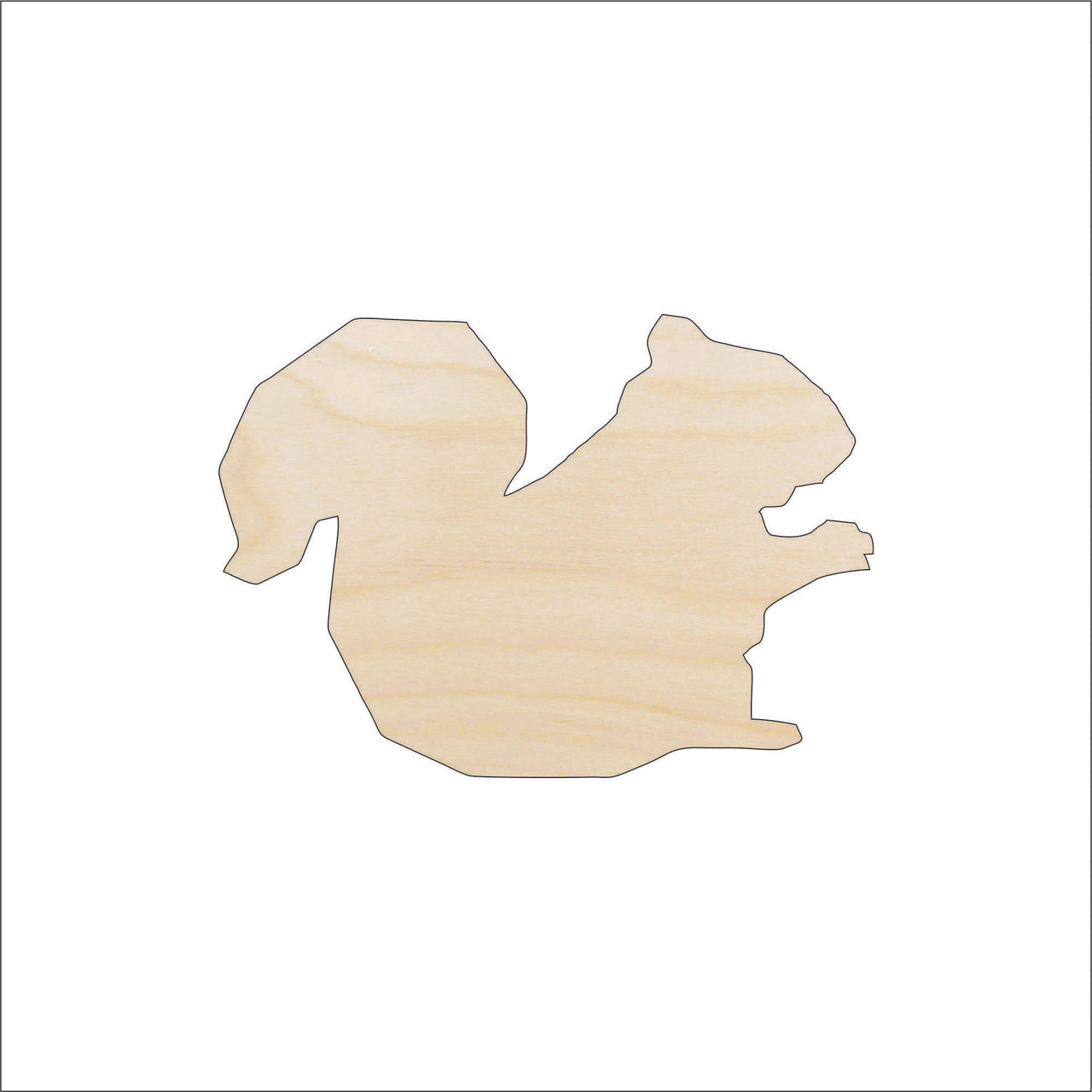 Squirrel Wood Craft Shape - Laser Cut Baltic Birch Unfinished DIY Wood Art Supplies RDT19 - The Wood Shape Store