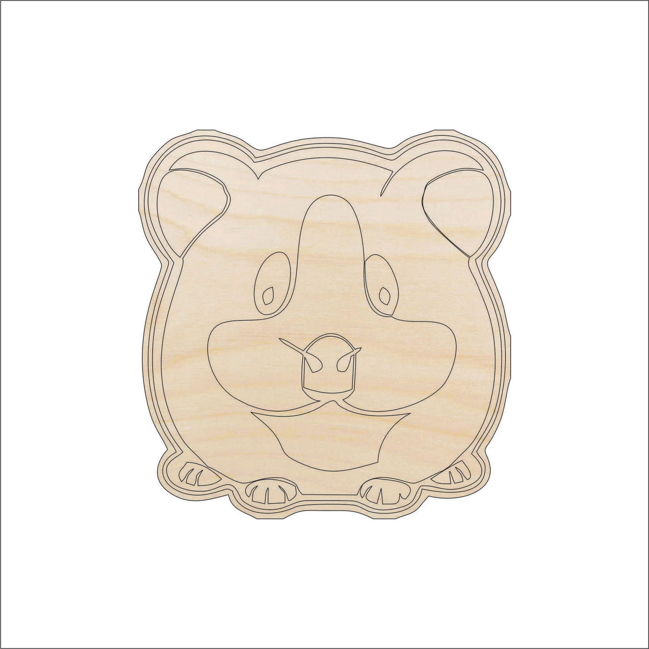 Gerbil Wood Craft Shape - Laser Cut Baltic Birch Unfinished DIY Wood Art Supplies RDT1 - The Wood Shape Store