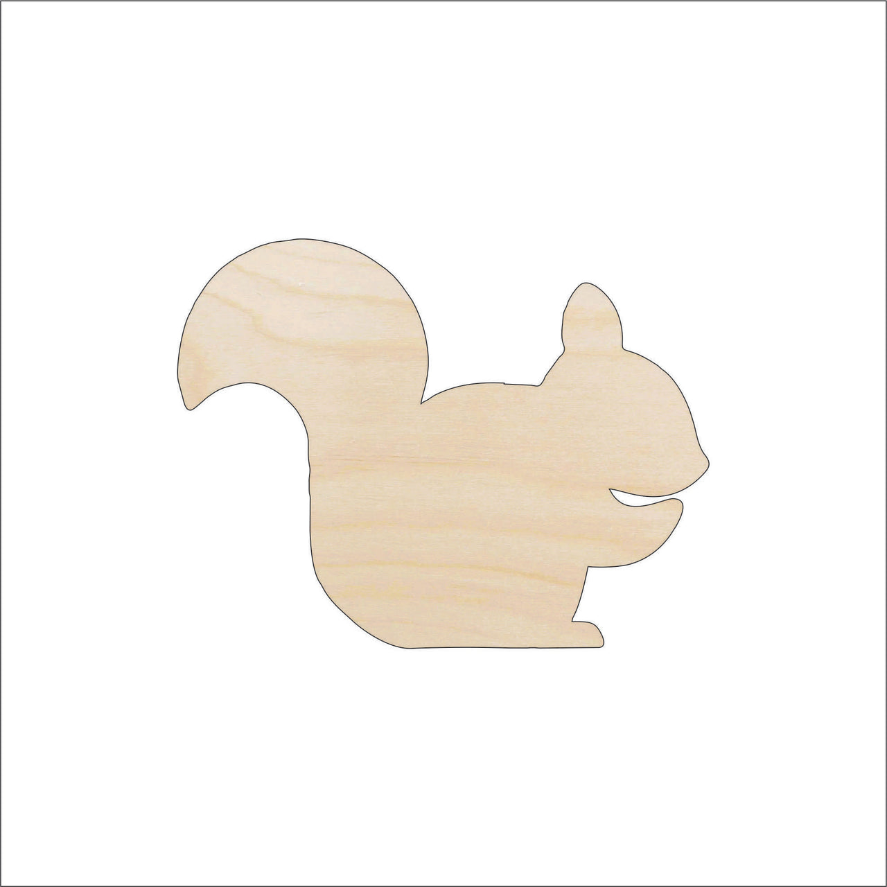 Squirrel Wood Craft Shape - Laser Cut Baltic Birch Unfinished DIY Wood Art Supplies RDT20 - The Wood Shape Store