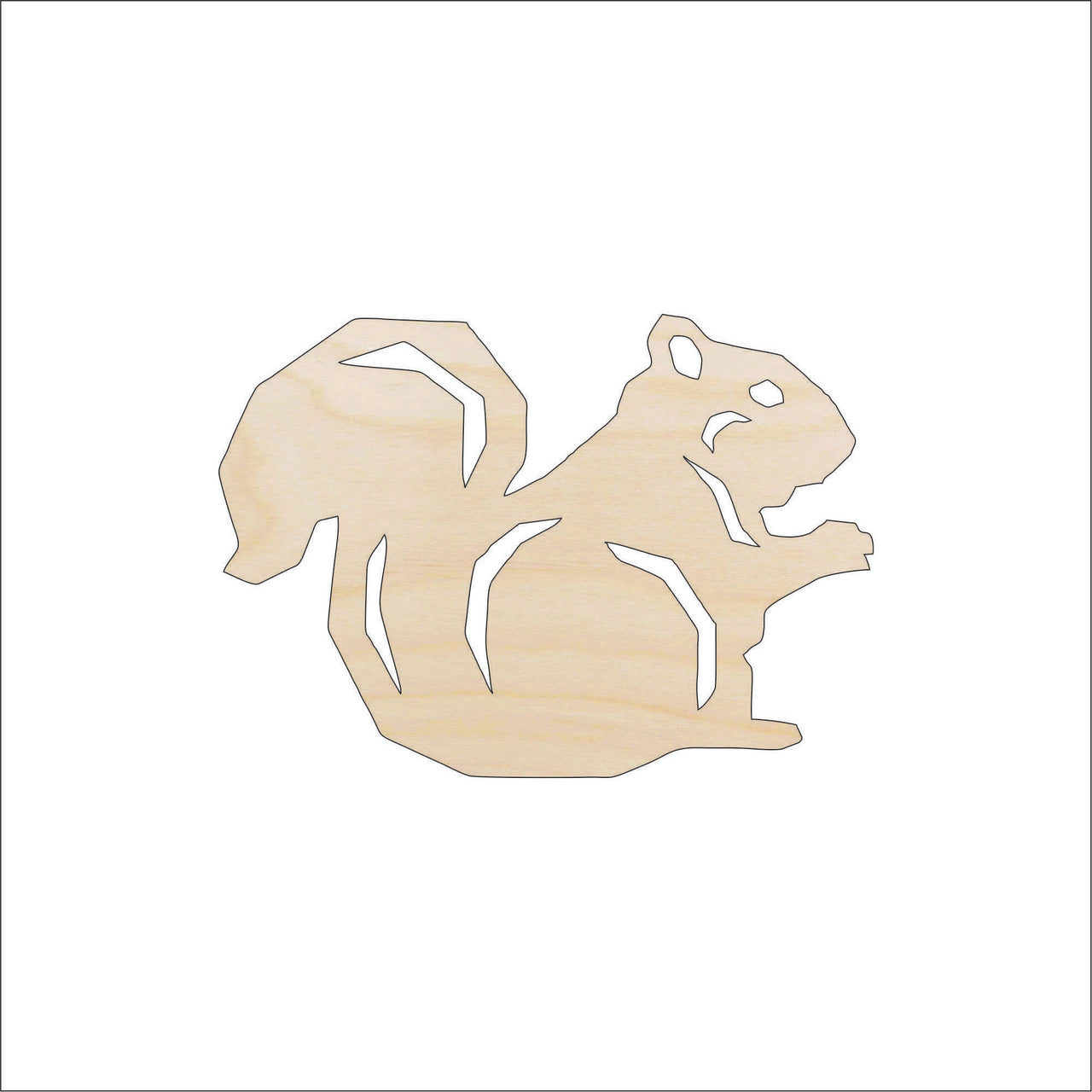 Squirrel Wood Craft Shape - Laser Cut Baltic Birch Unfinished DIY Wood Art Supplies RDT27 - The Wood Shape Store