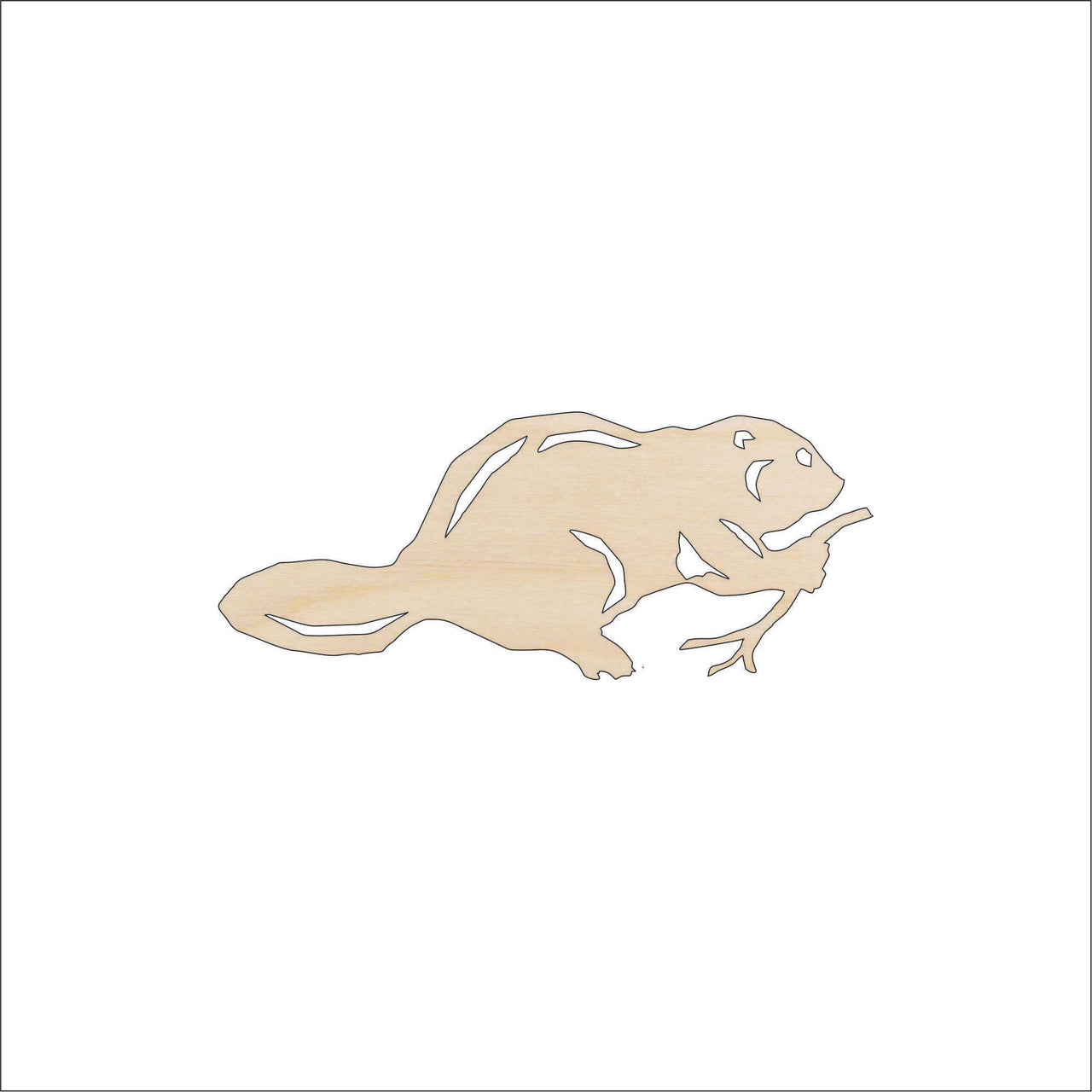 Beaver Wood Craft Shape - Laser Cut Baltic Birch Unfinished DIY Wood Art Supplies RDT28 - The Wood Shape Store