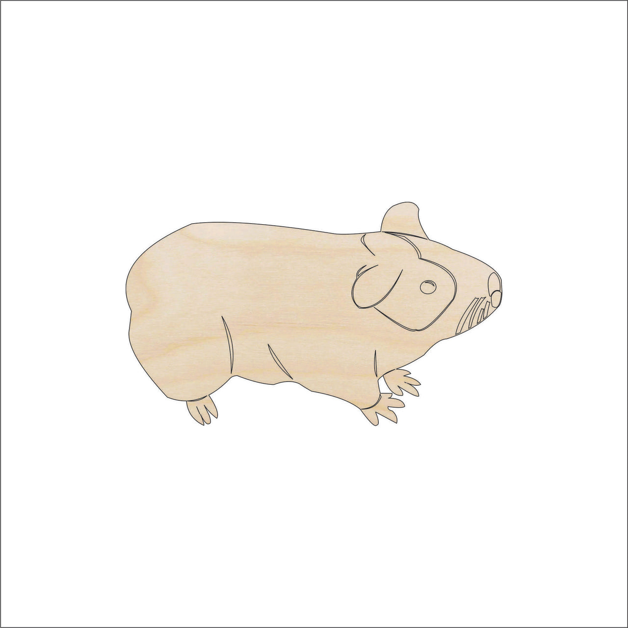 Gerbil Wood Craft Shape - Laser Cut Baltic Birch Unfinished DIY Wood Art Supplies RDT2 - The Wood Shape Store