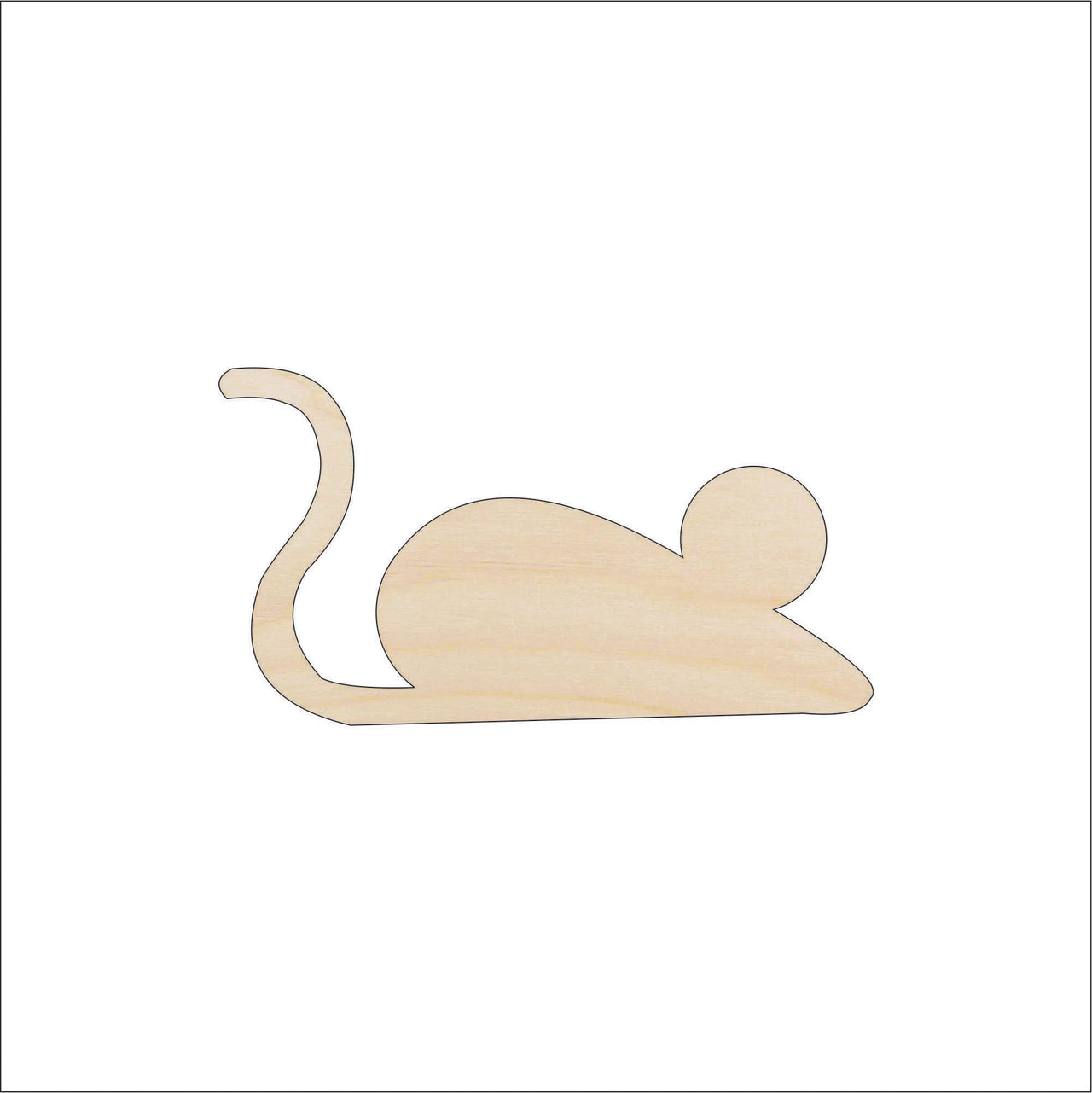 Mouse Rat Wood Craft Shape - Laser Cut Baltic Birch Unfinished DIY Wood Art Supplies RDT31 - The Wood Shape Store