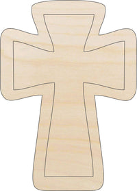 Cross Wood Craft Shape Laser Cut Out and Unfinished DIY Craft SupplyREL94 - The Wood Shape Store