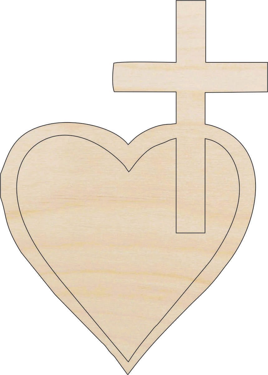 Cross Wood Craft Shape Laser Cut Out and Unfinished DIY Craft Supply REL97 - The Wood Shape Store