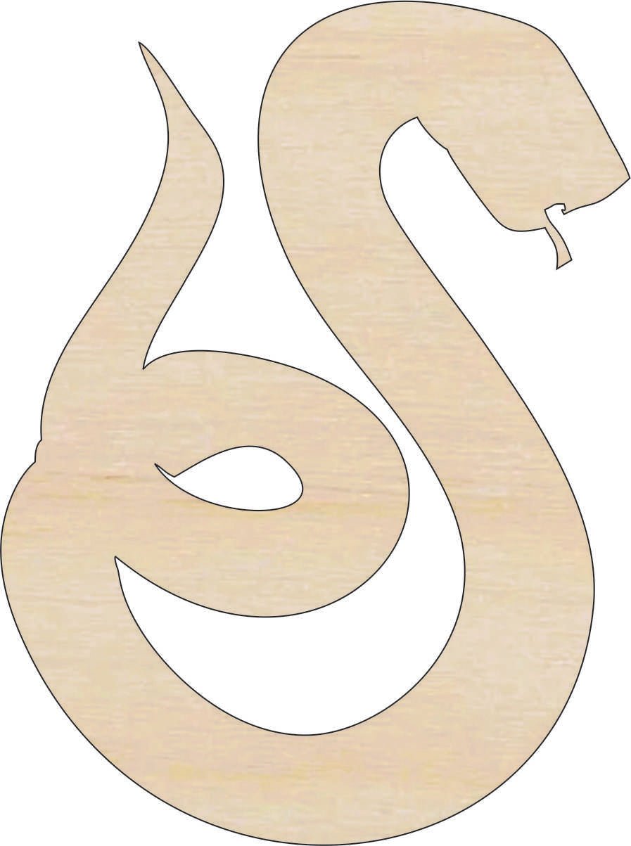 Snake Wood Craft Shape Laser Cut Out and Unfinished DIY Craft Supply REP73 - The Wood Shape Store