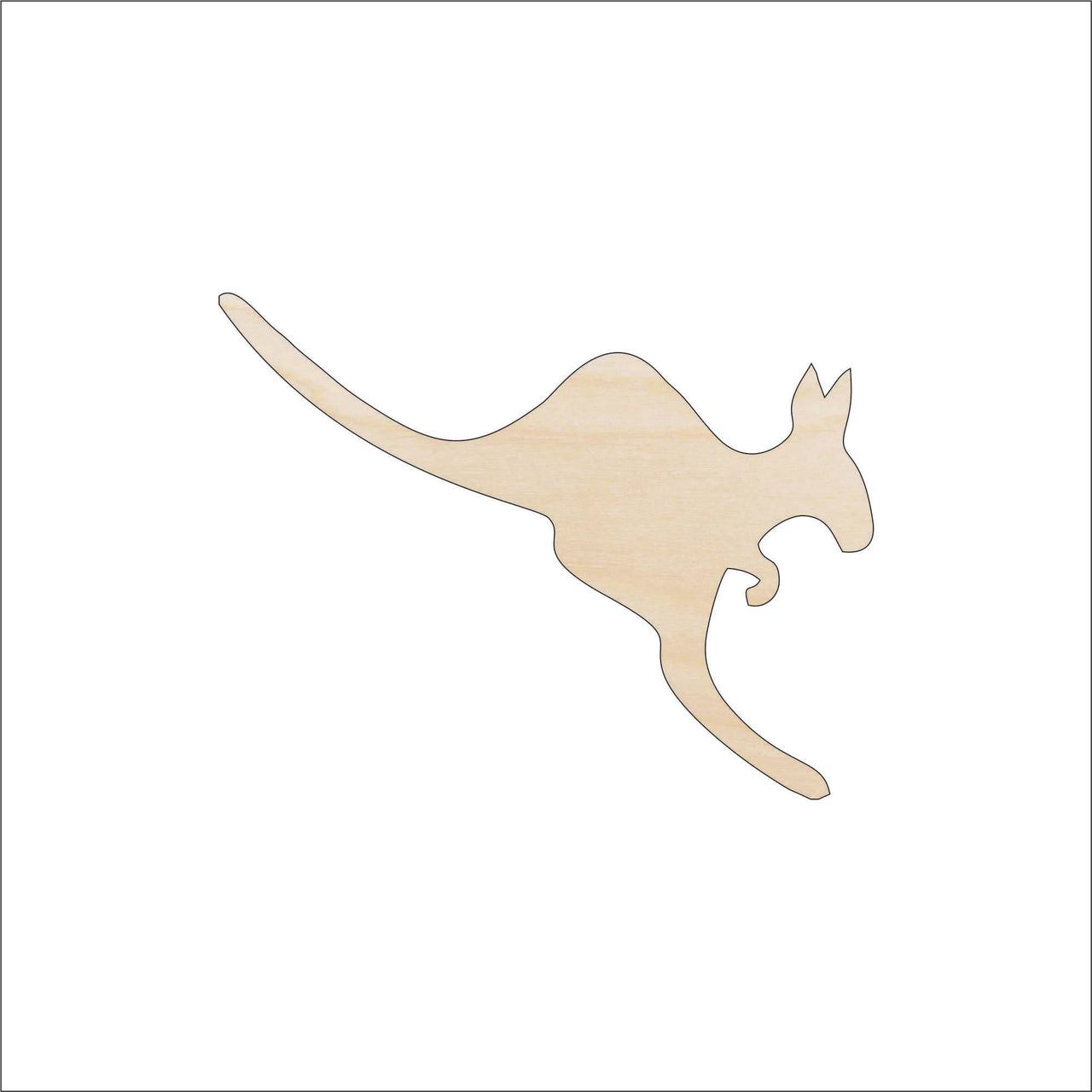 Kangaroo Wood Craft Shape – Laser Cut Baltic Birch Unfinished DIY Art Supplies ROO3 - The Wood Shape Store