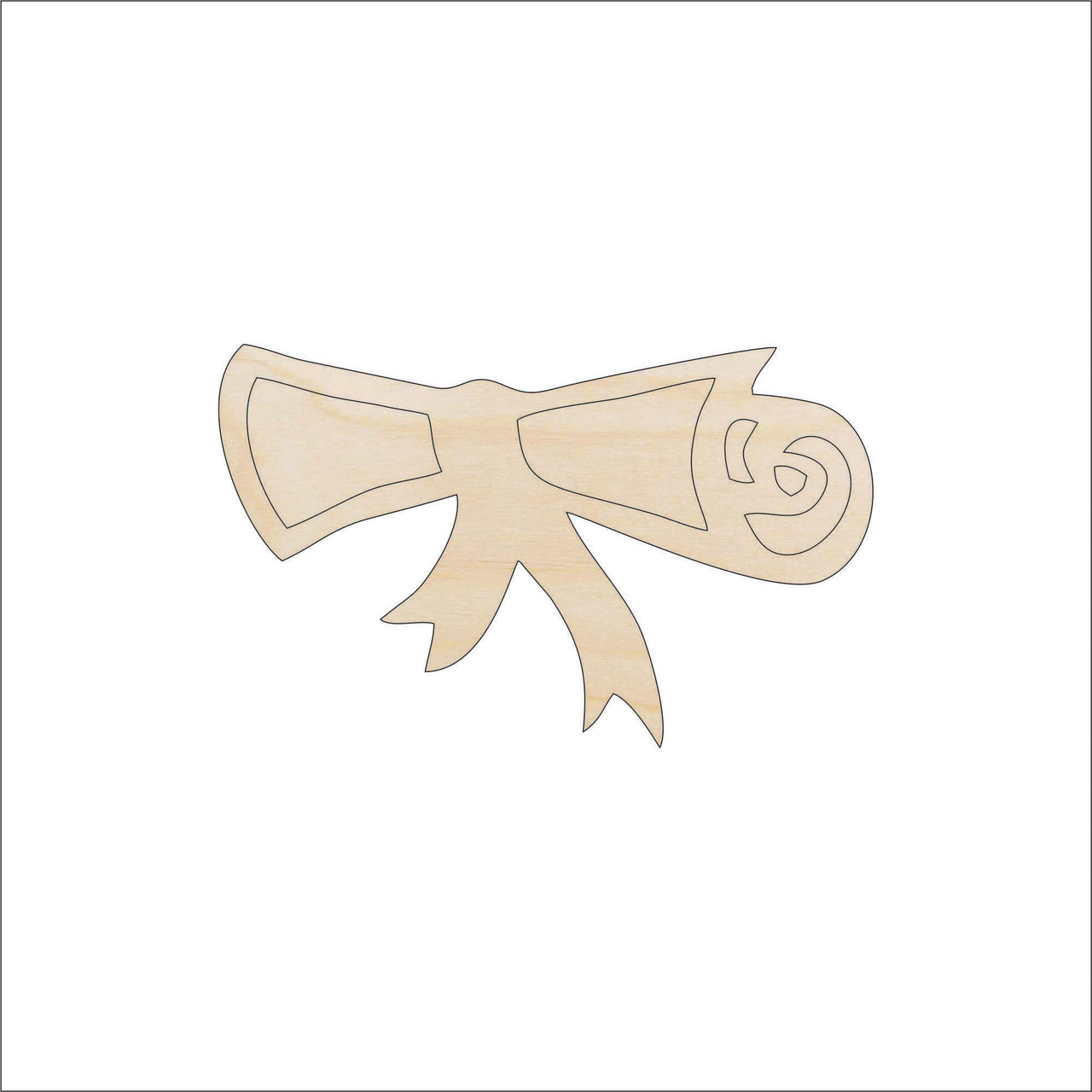 Diploma Wood Craft Shape - Laser Cut Baltic Birch Unfinished DIY Wood Art Supplies SCL2 - The Wood Shape Store