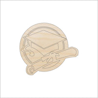 Graduation Wood Craft Shape – Laser Cut Baltic Birch Unfinished DIY Wood Art Supplies SCL6 - The Wood Shape Store