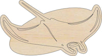 Stingray Mantaray Wood Craft Shape Laser Cut Out and Unfinished DIY Craft Supply SEA186 - The Wood Shape Store