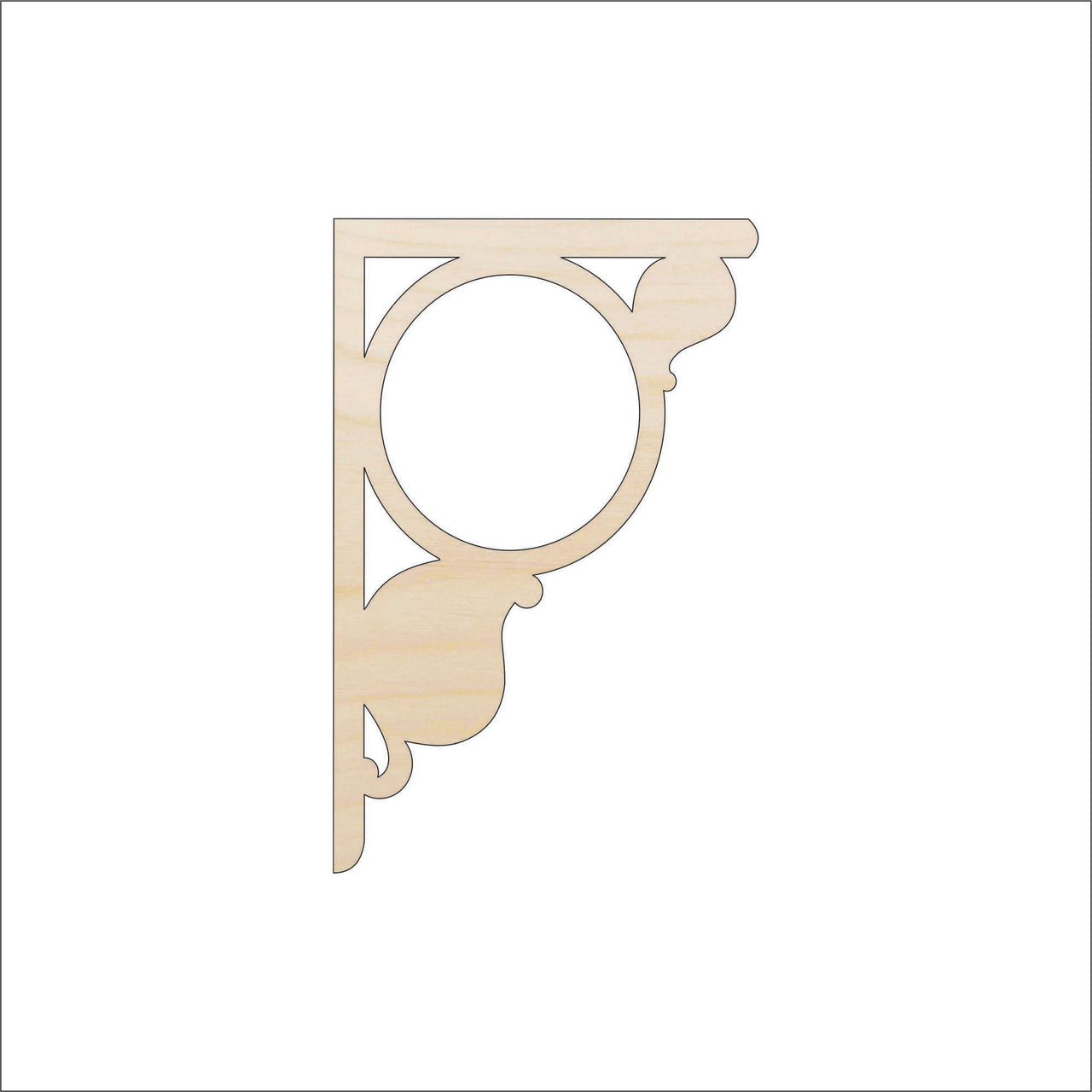 Shelf Bracket Wood Craft Shape - Laser Cut Baltic Birch Unfinished Art Supplies SHLF18 - The Wood Shape Store