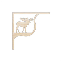 Moose Shelf Bracket Wood Craft Shape - Laser Cut Baltic Birch Unfinished Art Supplies SHLF1 - The Wood Shape Store