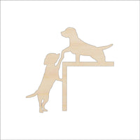 Dog Shelf Sitter Wood Craft Shape - Laser Cut Baltic Birch Unfinished Art Supplies SHLF25 - The Wood Shape Store