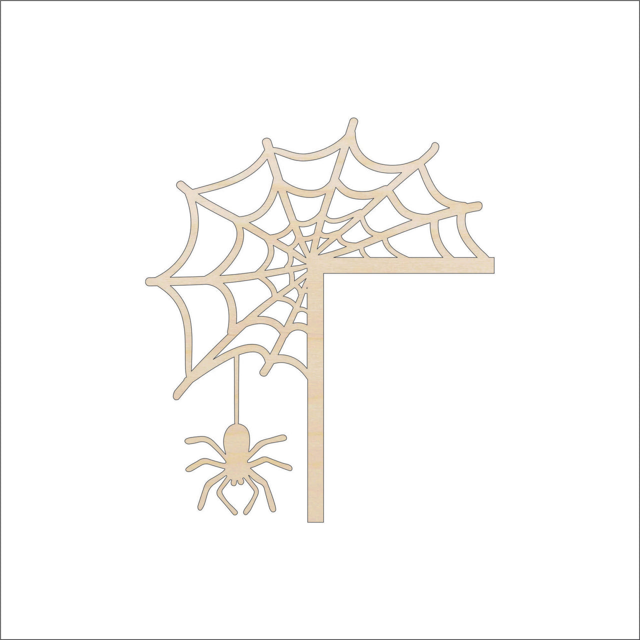 Spider Shelf Sitter Wood Craft Shape – Laser Cut Baltic Birch Unfinished Art Supplies SHLF26 - The Wood Shape Store
