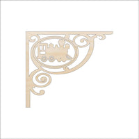 Train Shelf Bracket Wood Craft Shape - Laser Cut Baltic Birch Unfinished DIY Art Supplies SHLF28 - The Wood Shape Store