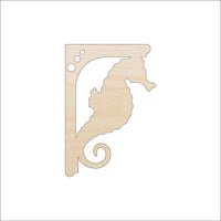 Seahorse Shelf Bracket Wood Craft Shape - Laser Cut Baltic Birch Unfinished Art Supplies SHLF5 - The Wood Shape Store