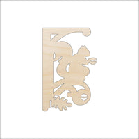 Squirrel Shelf Bracket Wood Craft Shape - Laser Cut Baltic Birch Unfinished Art Supplies SHLF6 - The Wood Shape Store