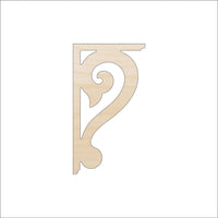 Shelf Bracket Wood Craft Shape - Laser Cut Baltic Birch Unfinished DIY Wood Art Supplies SHLF7 - The Wood Shape Store