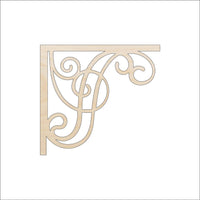Shelf Bracket Wood Craft Shape - Laser Cut Baltic Birch Unfinished DIY Wood Art Supplies SHLF8 - The Wood Shape Store