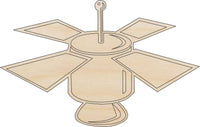 Satelite Wood Craft Shape - Laser Cut Baltic Birch Unfinished DIY Wood Art Supplies SPC4 - The Wood Shape Store