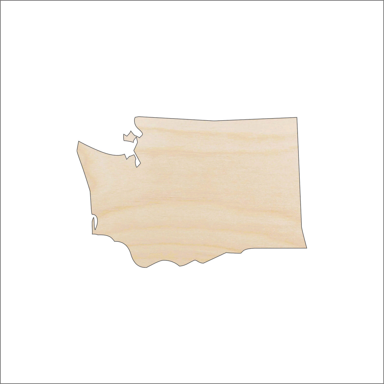 Washington Wood Craft Shape - Laser Cut Baltic Birch Unfinished DIY Wood Art Supplies STAT95 - The Wood Shape Store