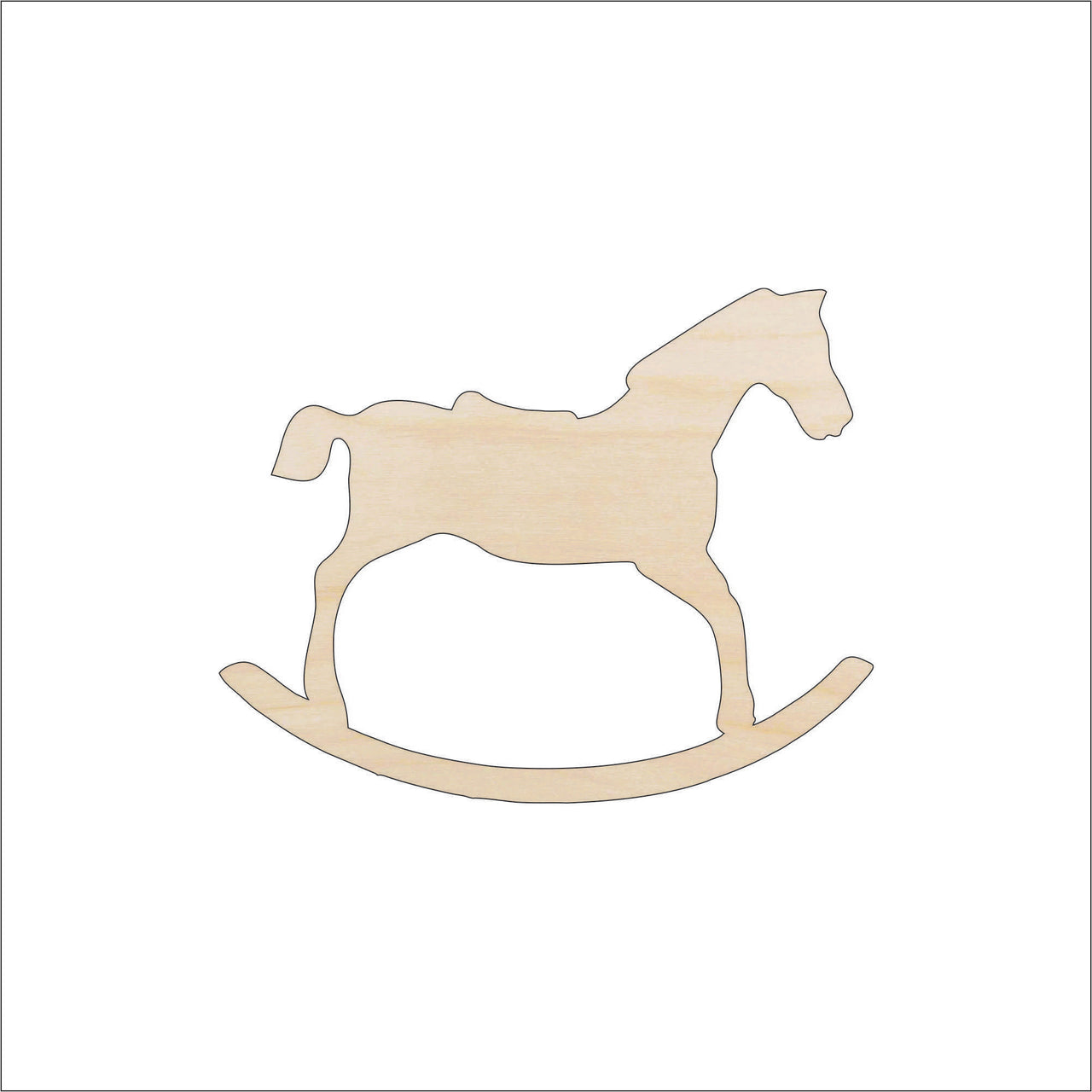Rocking Horse Wood Craft Shape - Laser Cut Baltic Birch Unfinished DIY Wood Art Supplies 23 - The Wood Shape Store