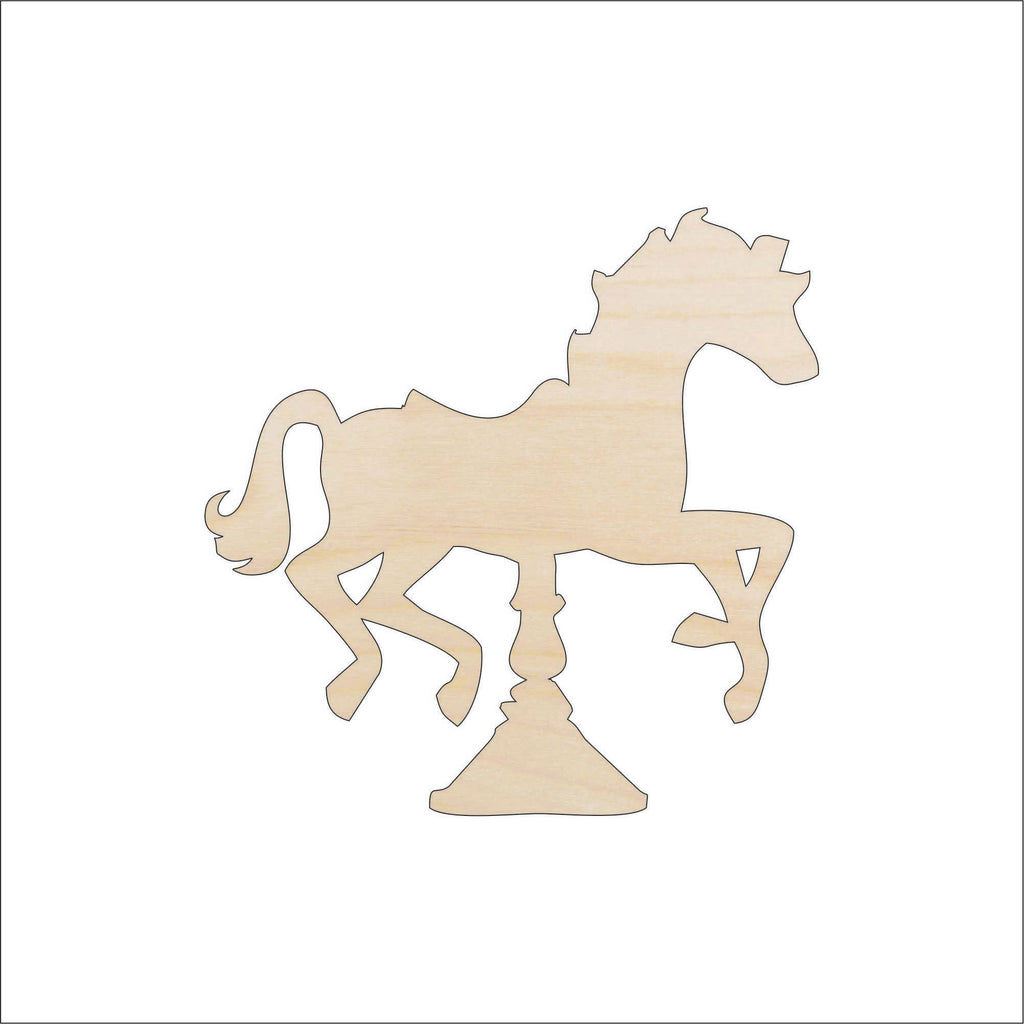 Toy Carousel Horse - Laser Cut Out Unfinished Wood Craft Shape TOY26