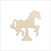 Carousel Horse Wood Craft Shape - Laser Cut Baltic Birch Unfinished DIY Wood Art Supplies TOY26 - The Wood Shape Store