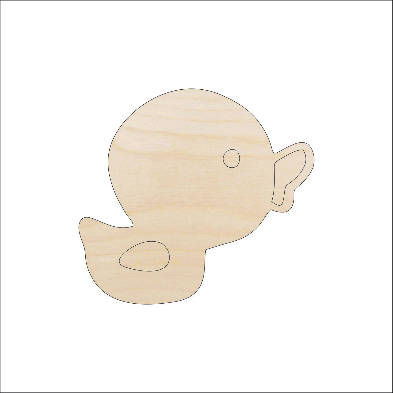 Rubber Duck Wood Craft Shape - Laser Cut Baltic Birch Unfinished DIY Wood Art Supplies 31 - The Wood Shape Store