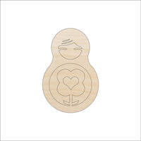 Matryoshka Doll Wood Craft Shape - Laser Cut Baltic Birch Unfinished DIY Wood Art Supplies 33 - The Wood Shape Store