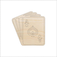 Playing Cards Wood Craft Shape - Laser Cut Baltic Birch Unfinished DIY Wood Art Supplies TOY3 - The Wood Shape Store