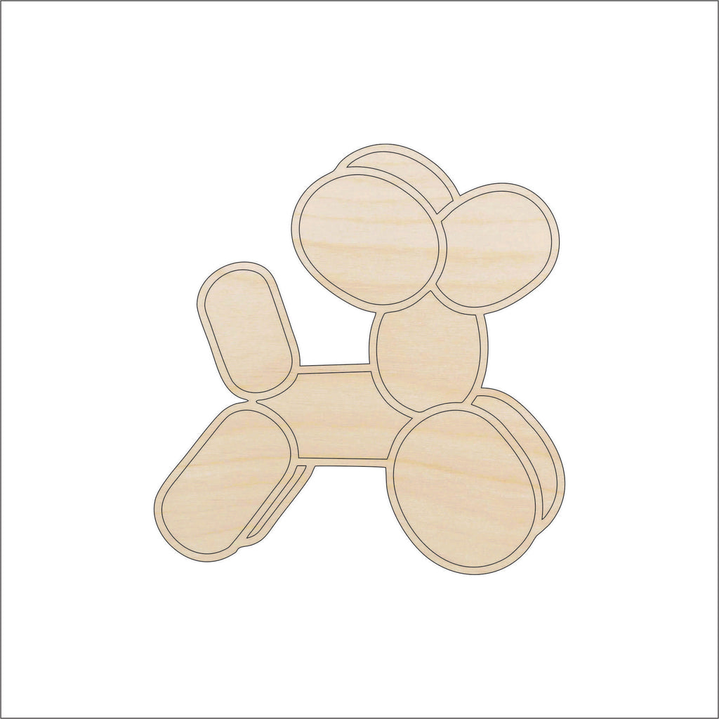 Toy Balloon Dog - Laser Cut Out Unfinished Wood Craft Shape TOY41