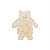 Teddy Bear Wood Craft Shape – Laser Cut Baltic Birch Unfinished DIY Wood Art Supplies TOY42 - The Wood Shape Store