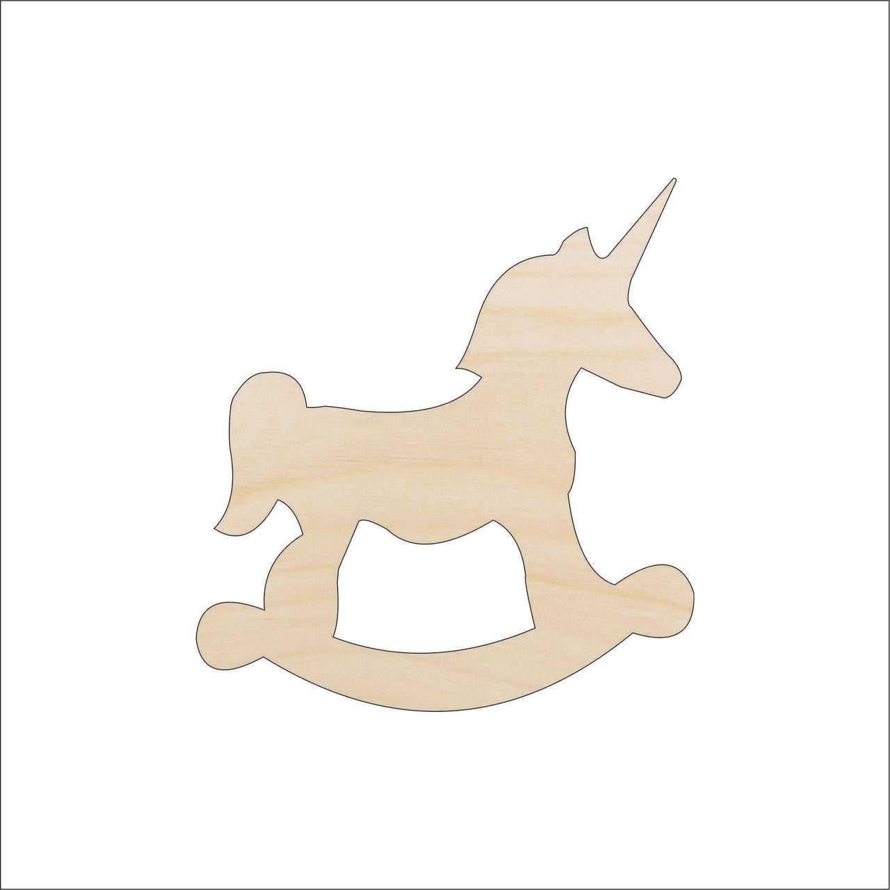 Rocking Unicorn Wood Craft Shape - Laser Cut Baltic Birch Unfinished DIY Wood Art Supplies 6 - The Wood Shape Store